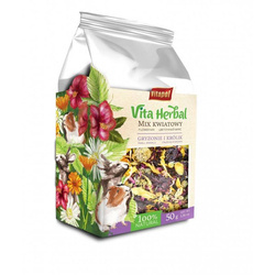 Mix kwiatowy dla gryzoni i królika Vita Herbal 4x50g